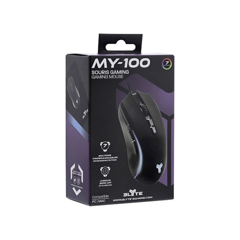 Souris Filaire Gamer ELYTE MY-100 RGB – Noir 4 souris filaire gamer elyte my rgb noir t