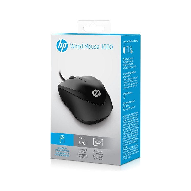 Souris Filaire HP 1000 USB - Noir 6 souris filaire hp usb noir o