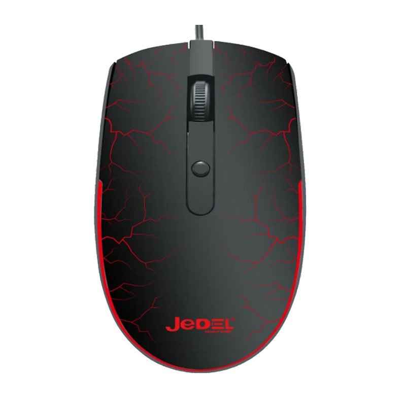 Souris Filaire JEDEL M81 - Noir&Rouge 1 souris filaire jedel m noir rouge