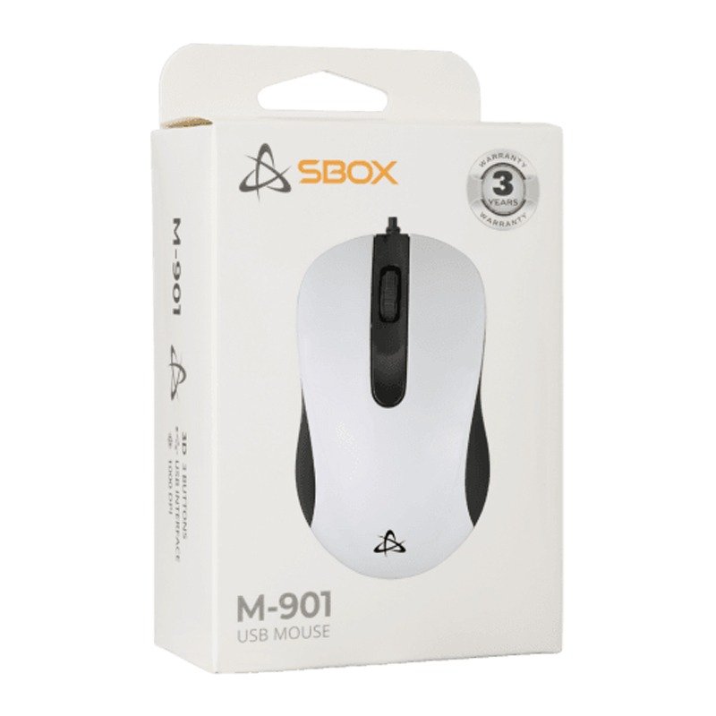 Souris Filaire Optique SBOX M-901 - Blanc 3 souris filaire optique sbox m blanc