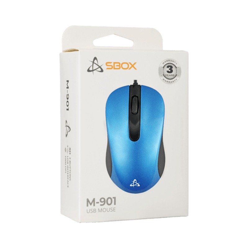 Souris Filaire Optique SBOX M-901 - Bleu 3 souris filaire optique sbox m bleu