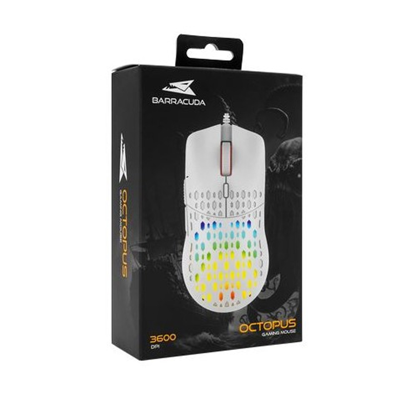 Souris Gamer Filaire BARACUDA OCTOPUS BGM-022 - Blanc 4 souris gamer filaire baracuda octopus bgm blanc