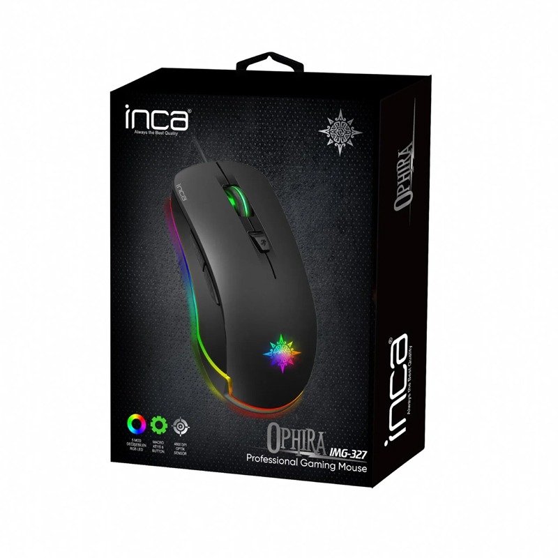 Souris Gamer Filaire INCA IMG-327 RGB - Noir 4 souris gamer filaire inca img rgb noir