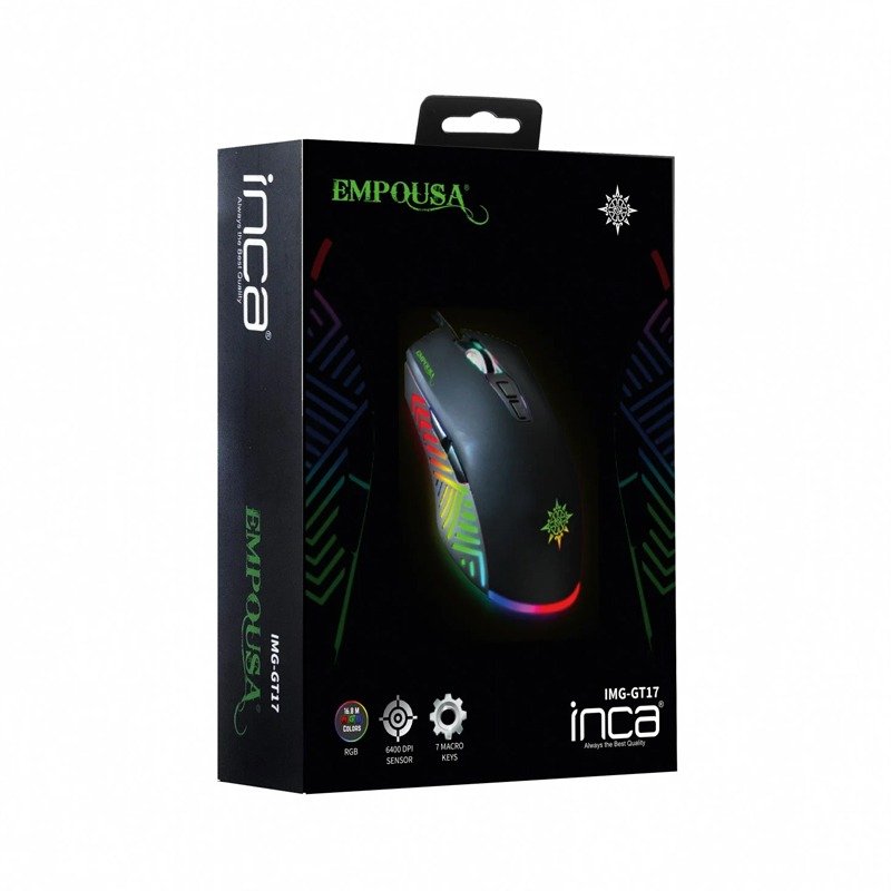 Souris Gamer Filaire INCA IMG-GT17 RGB - Noir 5 souris gamer filaire inca img gt rgb noir