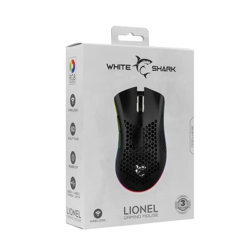 Souris Gamer Sans Fil WHITE SHARK LIONEL WGM-5012 - Noir 5 souris gamer sans fil white shark lionel wgm noir l
