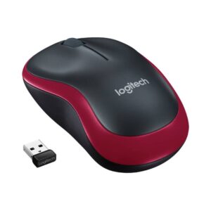 souris optique sans fil logitech m rouge