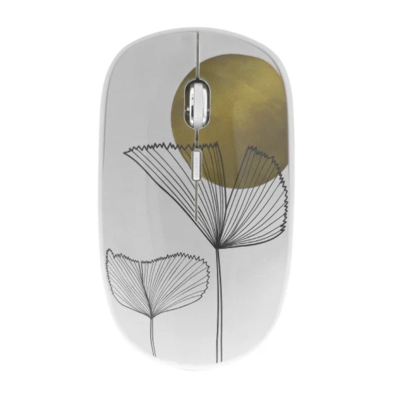 Souris Sans Fil et Tapis de Souris TNB FULL MOON - Blanc&Doré 2 souris sans fil et tapis de souris tnb full moon blanc dore o