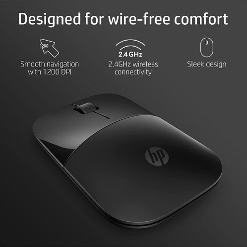 Souris sans fil HP Z3700 - Noir (V0L79AA) 6 souris sans fil hp z noir