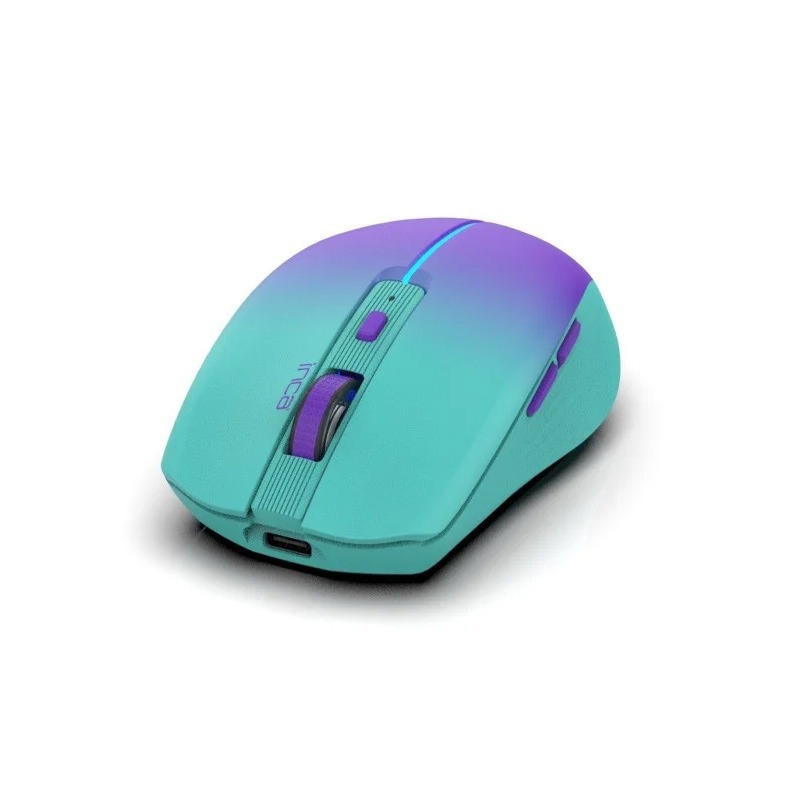 Souris Sans Fil INCA IWM-511RM Rechargeable - Bleu&Violet 2 souris sans fil inca iwm rm rechargeable bleu violet q