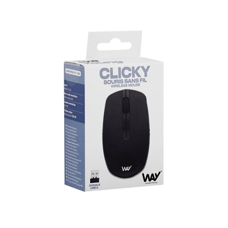 Souris Sans Fil TNB CLICKY WMS2UW - Noir 6 souris sans fil tnb clicky wmsuw noir y