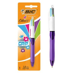 stylos bic blister grip fashion meduim couleurs