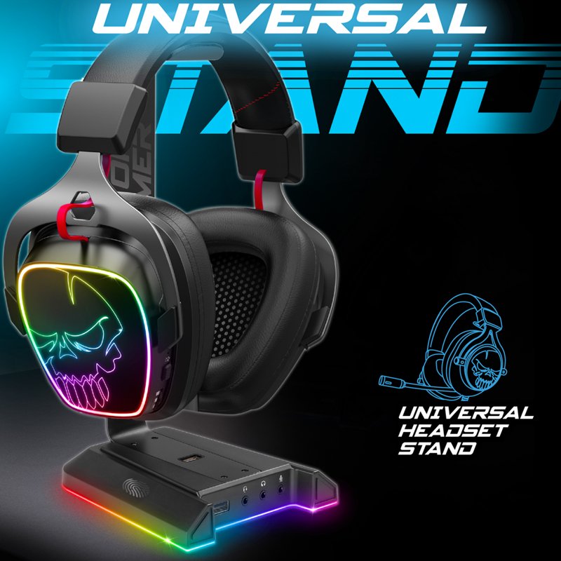 Support de casque SPIRIT OF GAMER STD5 SENTINEL 7.1 RGB - Gris 2 support de casque spirit of gamer std sentinel rgb gris