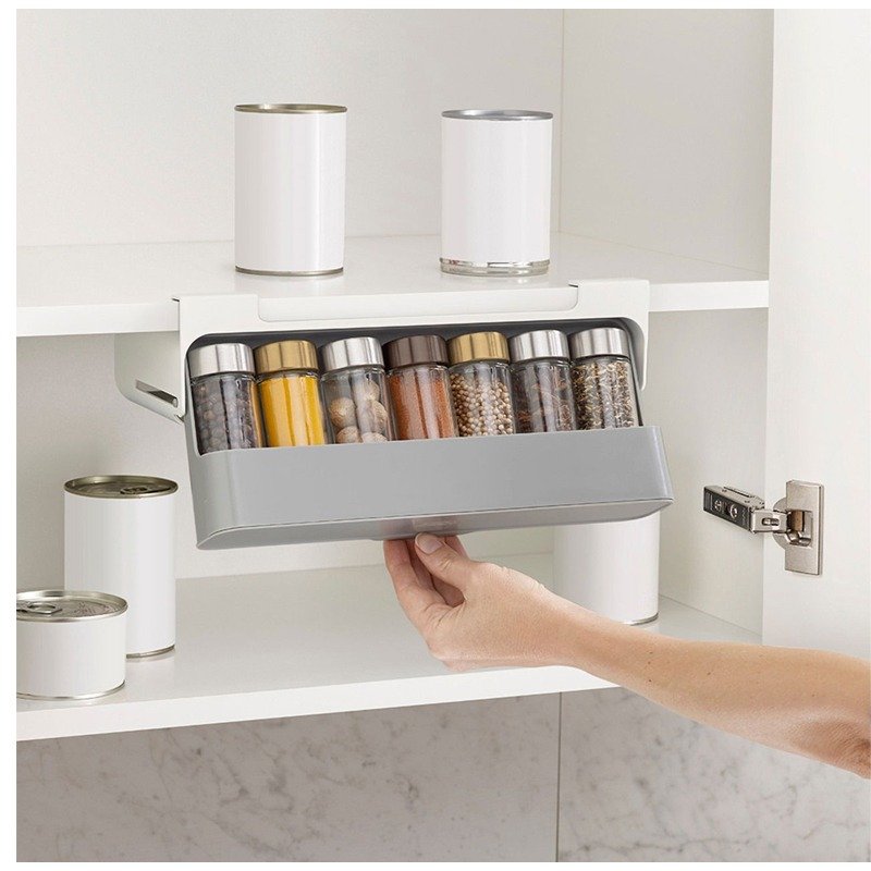 Support Pour 6 boîtes à épices - Gris 4 support pour boites a epices gris