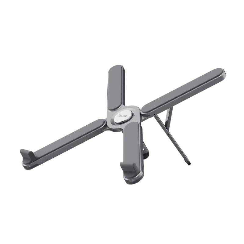 Support pour pc portable Trust Macy pliable en aluminium 1 support pour pc portable trust macy pliable en aluminium