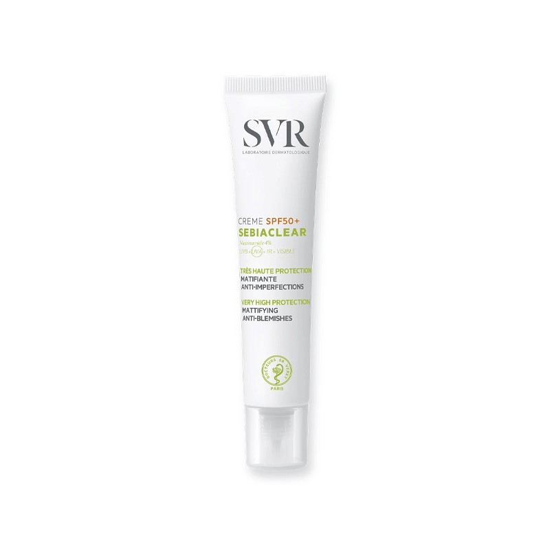 SVR SEBIACLEAR CREME SOLAIRE MATIFIANTE SPF50 40ML 1 svr sebiaclear creme solaire matifiante spf ml