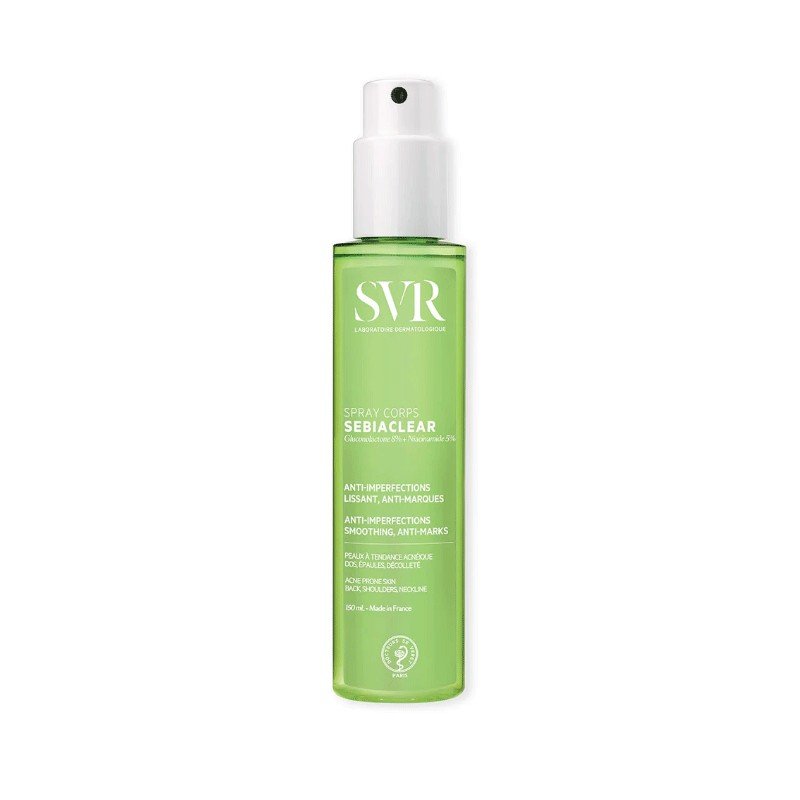 SVR SEBIACLEAR SPRAY CORPS ANTI IMPERFECTIONS 150ML 1 svr sebiaclear spray corps anti imperfections ml