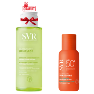 svr sun secure aqua fluide spf mlsebiaclear gel moussant ml offert