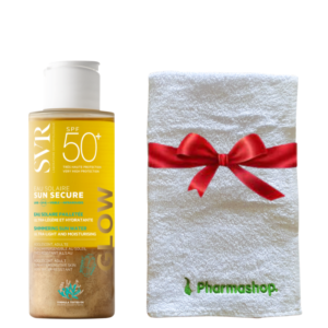 svr sun secure eau solaire glow spf mlpharmashop serviette de visage offert