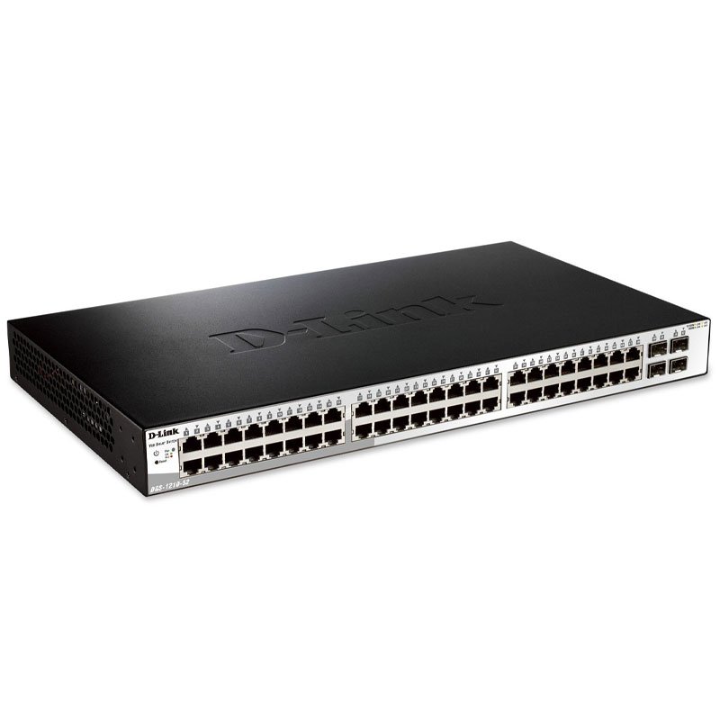 Switch intelligent D-Link DGS-1210-52 48 ports 10/100/1000Base-T 4 ports 1000Base-T/SFP 2 switch administrable intelligent d link dgs gigabit ports