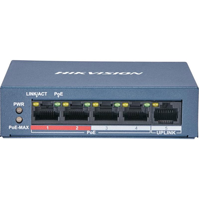 Switch De Bureau HIKVISION DS-3E0105P-EMB POE 5 Ports 10/100 Mbps 1 switch de bureau hikvision poe ports mbps ds ep emb