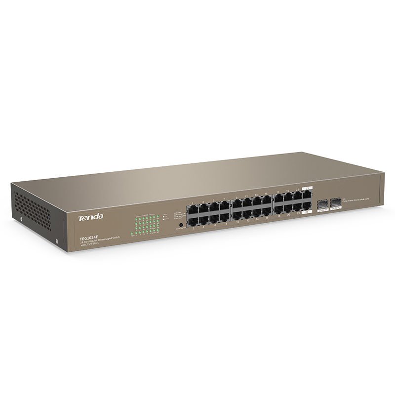 Switch de bureau TENDA TEG1024F à 24 ports avec 2 emplacements SFP 2 switch de bureau tenda tegf ports avec emplacements sfp