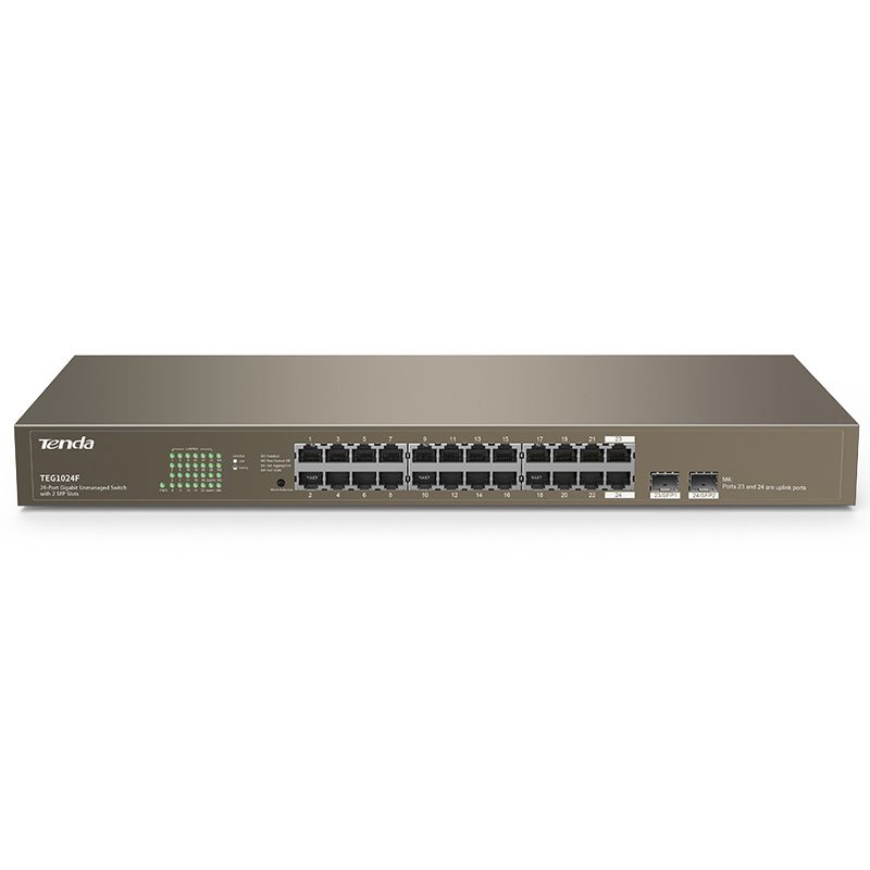 Switch de bureau TENDA TEG1024F à 24 ports avec 2 emplacements SFP 1 switch de bureau tenda tegf ports avec emplacements sfp