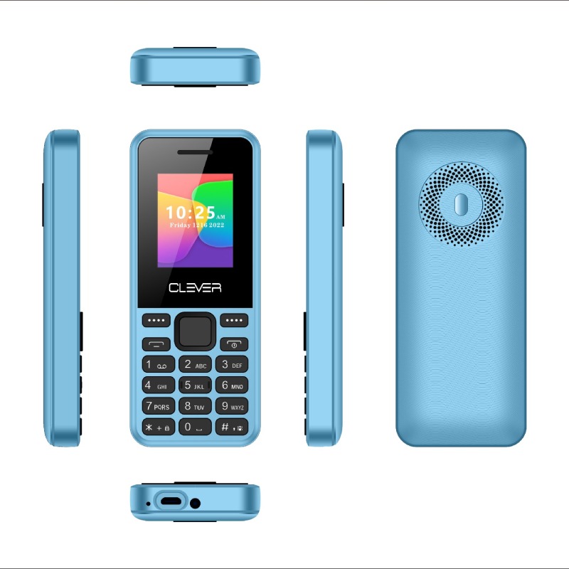 Téléphone Portable Clever C4 - Bleu 1 t l phone portable clever c bleu
