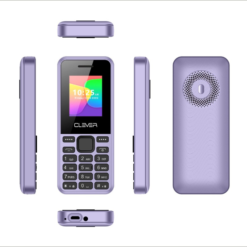 Téléphone Portable Clever C4 - Purple 1 t l phone portable clever c purple