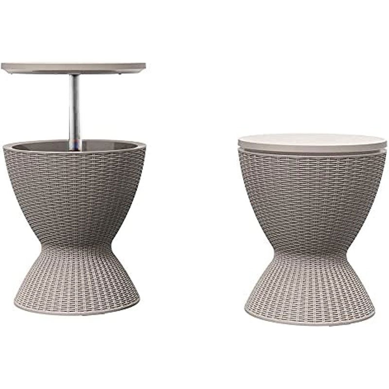 Table En PVC Avec Glacière 30 Litres - Marron 1 table en pvc avec glaciere marron