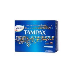 TAMPAX TAMPONS SUPER PLUS 12 PIECES 2 tampax tampons super plus pieces