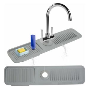 tapis de robinet en silicone gris