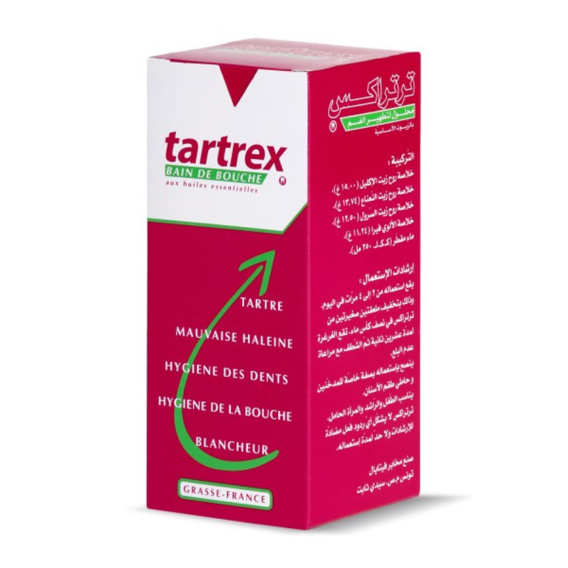 PHYTEAL TARTREX BAIN DE BOUCHE AUX HUILES ESSENTIELLES 250ML 1 tartrex bain de bouche aux huiles essentiellesml