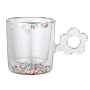 tasse a cafe double paroi fleur blanc