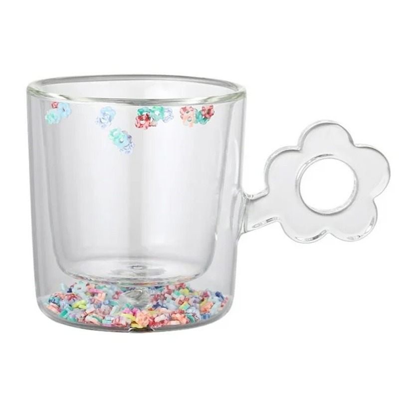 Tasse A Café Double Paroi Fleur - Blanc 1 tasse a cafe double paroi fleur blanc