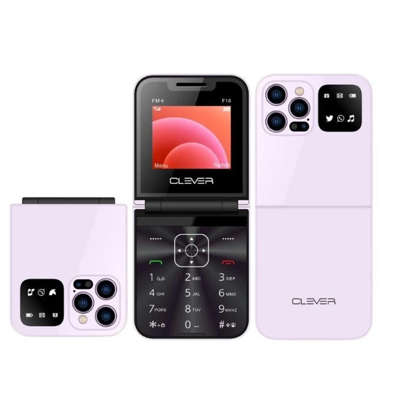 Téléphone Portable Clever F10 - Violet 1 telephone portable clever f violet