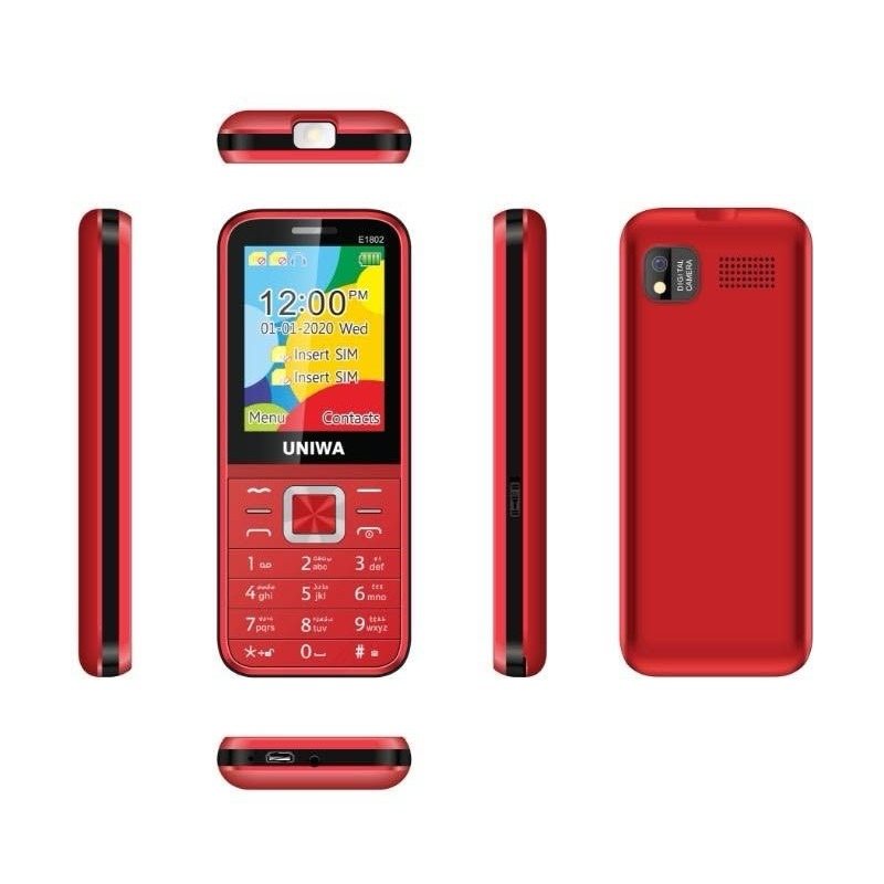 Téléphone Portable UNIWA E1802 - Rouge 1 telephone portable uniwa e rouge