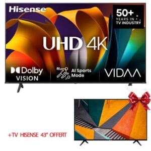 televiseur hisense smart serie an led uhd k noir i
