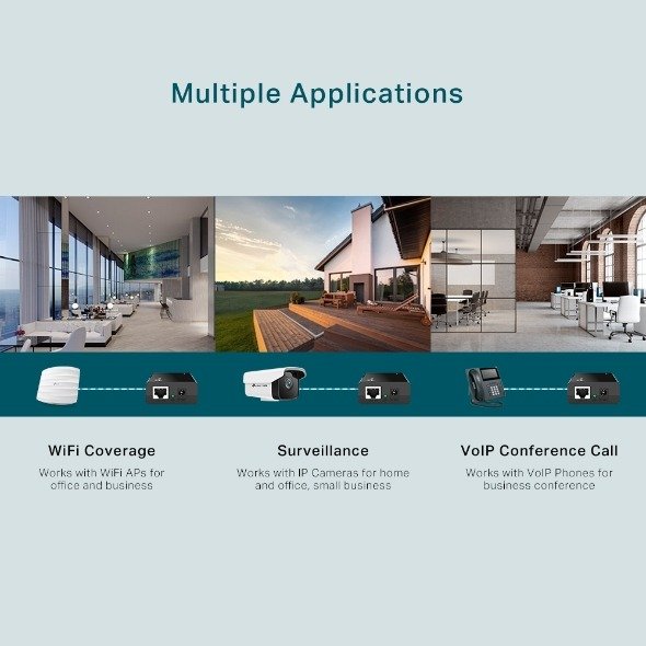 Kit Adaptateur TP-LINK Injecteur PoE 4 tl poes un normal x