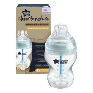 TOMMEE TIPPEE BIBERON ADVANCED ANTI-COLIQUE TURQUOISE 0M+ 260ML 3 tommee tippee biberon advanced anti colique turquoise m ml