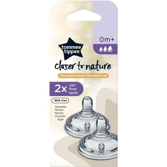 TOMMEE TIPPEE CLOSER TO NATURE 2 TETINES DEBIT VARIABLE 0M+ 1 tommee tippee closer to nature tetines debit variable m