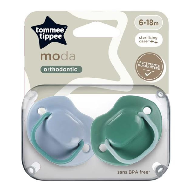 TOMMEE TIPPEE LOT DE 2 SUCETTES ORTHODONTIQUES 6-18M 1 tommee tippee lot de sucettes orthodontiques m