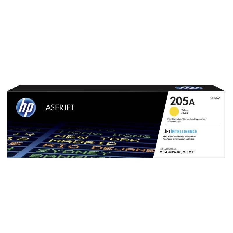 Cartouche de toner HP 205A LaserJet Jaune originale / 900 pages CF532A 1 toner d origine hp a jaune
