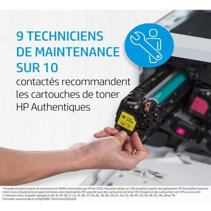 Toner Laser ORIGINAL HP 207X À Haute Capacité - Jaune (W2212X) 4 toner laserjet hp x noir
