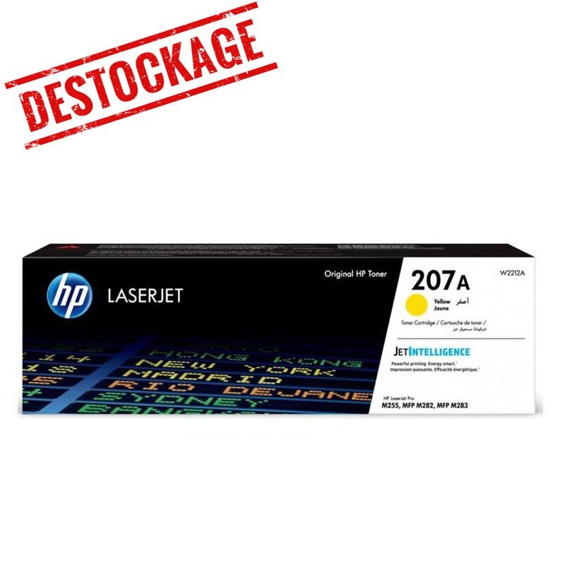 Cartouche de toner HP 207A jaune LaserJet originale / 1250 pages W2212A 1 toner laserjet original hp a jaune wa