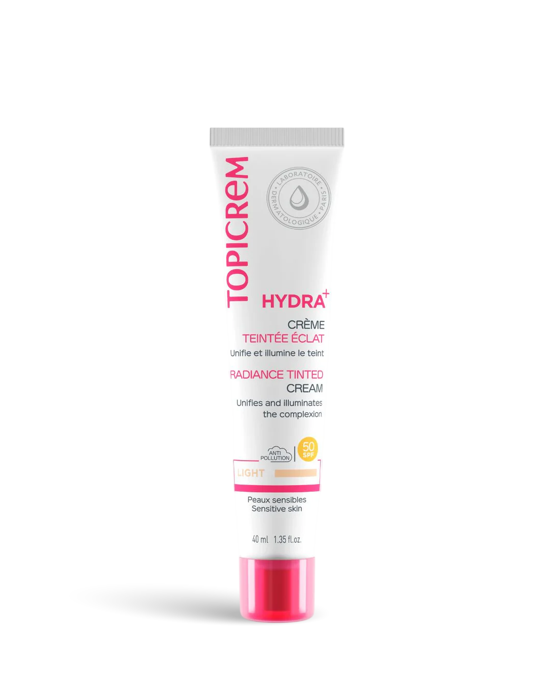 TOPICREM HYDRA+ CREME TEINTEE ECLAT LIGHT SPF50 40ML 1 topicrem hydra creme teintee eclat light spf ml