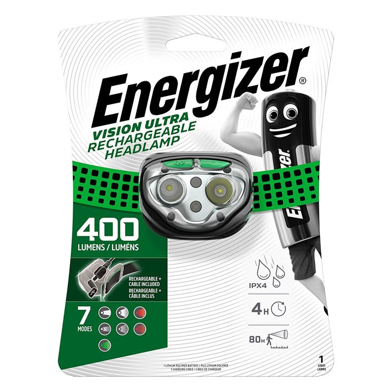 Torche Frontale Rechargeable ENERGIZER Vision Ultra - Vert 1 torche frontale rechargeable energizer vision ultra vert