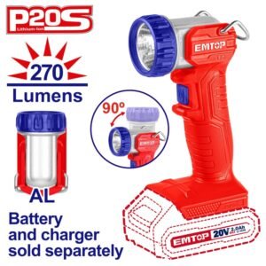 torche led inclinable emtop elwl w v lumens