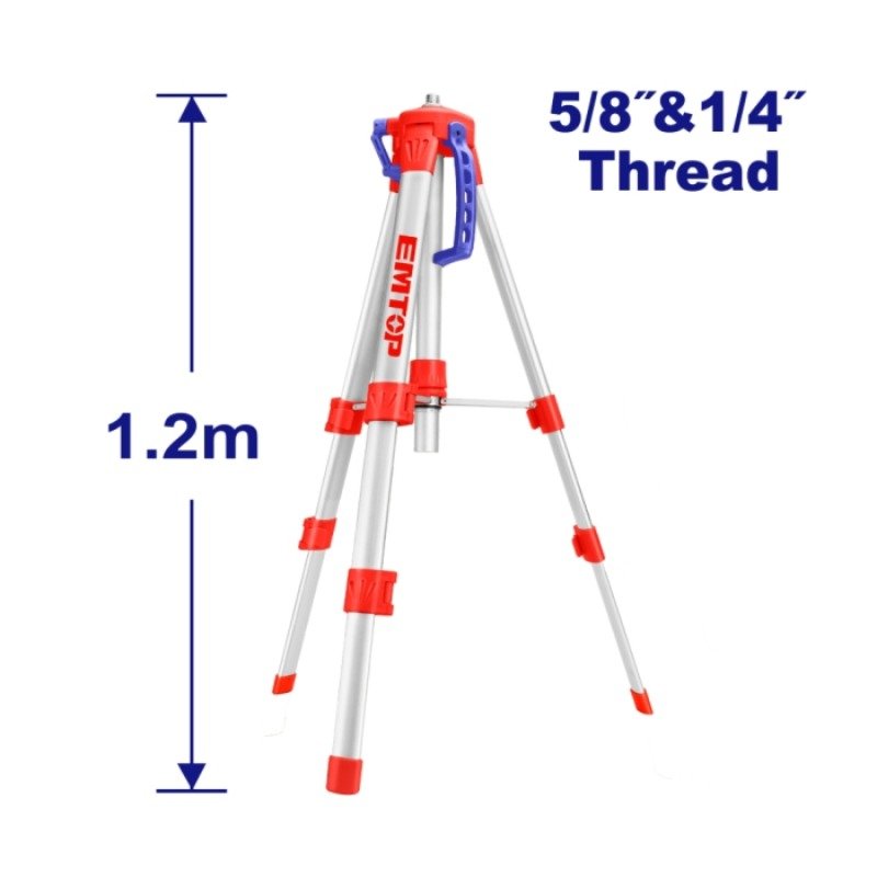 Trépied Pour Niveaux Laser 1,2M EMTOP - ETPD12001 2 tr pied pour niveaux laser m emtop etpd