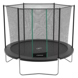 trampoline rond domyoss trampoline avec filet de protection noir