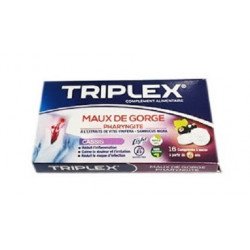 TRIPLEX MAUX DE GORGE CASSIS 16 COMPRIMES 2 triplex maux de gorge cassis comprimes